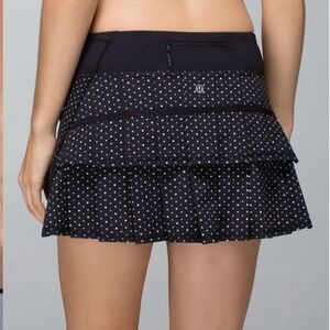 Lululemon Run: Pace Setter Skirt (Regular) 
Chevron Dot Black / Black